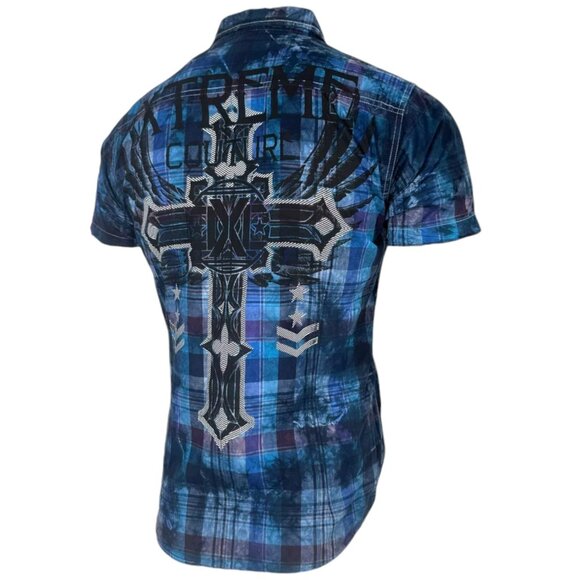 Xtreme Couture by Affliction Men's Button Down Shirt Faith & Trust S-2XL - Picture 4 of 8